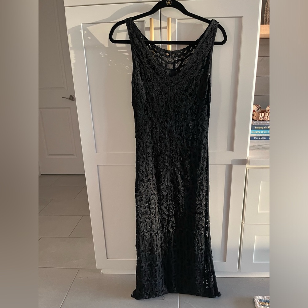 Carole Little black lace dress